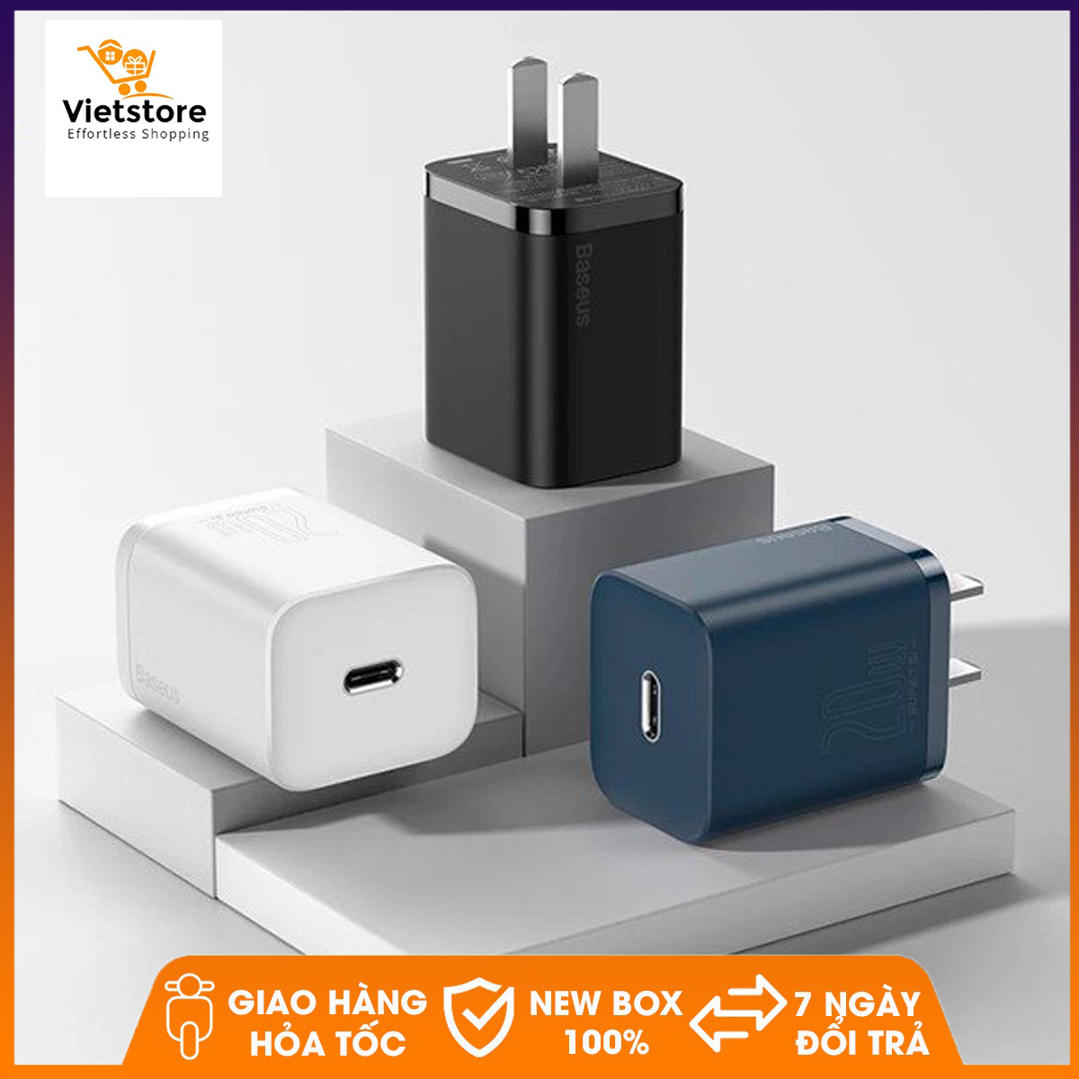 Bộ sạc nhanh, nhỏ gọn baseus super si quick charger 20w dùng cho iphone 12/ip11/xs max