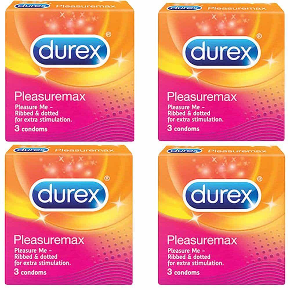 [HCM][ 12 bcs ] COMBO 4 HỘP BAO CAO SU DUREX PLEASUREMAX GÂN GAI