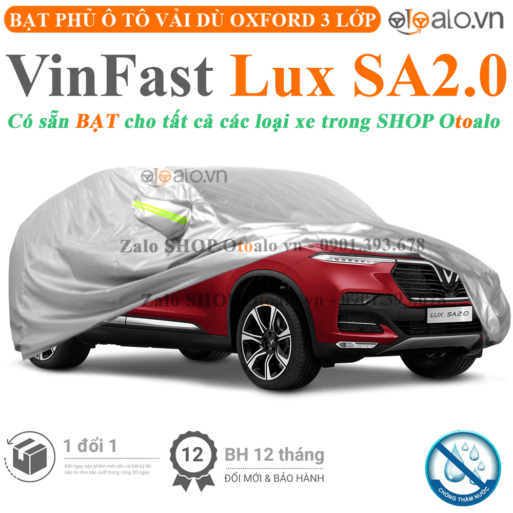 Bạt phủ xe ô tô VinFast Lux SA2.0 chống nắng mưa 3 lớp CAO CẤP - OTOALO