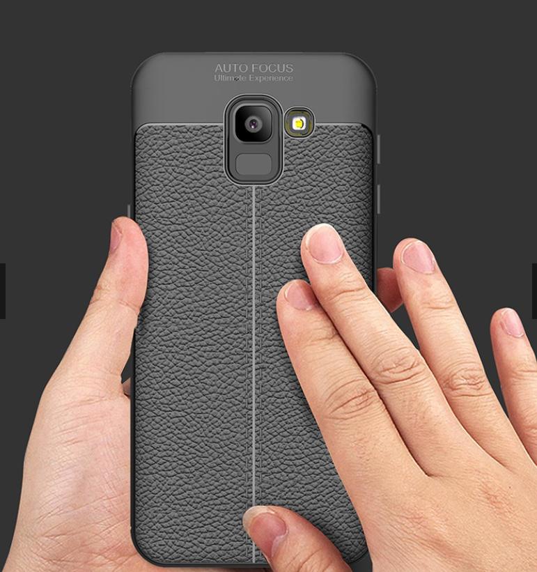 Ốp lưng Samsung J6 2018 silicon da, chống sốc Auto Focus-vyvyshop
