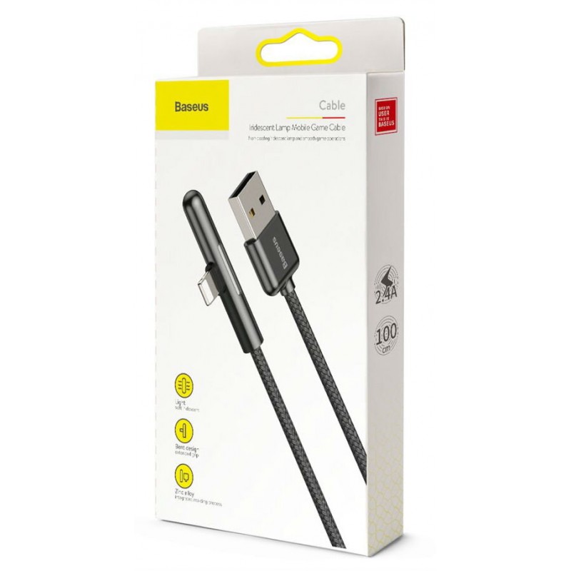 Cáp iPhone BASEUS chơi game chân lightning Iridescent Lamp Mobile Game Cable USB For iP 2.4A 1m CAL7C-A01 / 2m CAL7C-B01