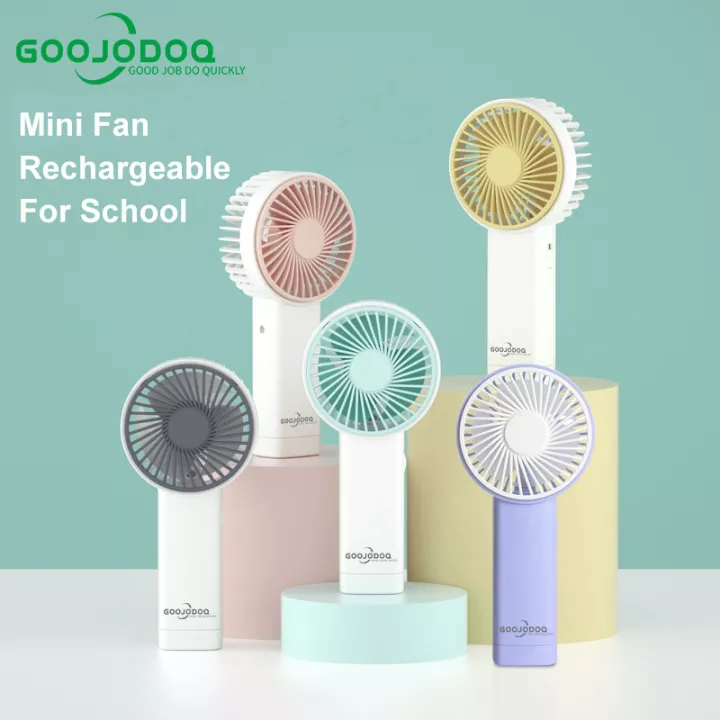 Quạt Mini Quạt Cầm Tay Cho Bé GOOJODOQ 2023 Sạc Điện Cho Trường Học Quạt Điện Mini Cầm Tay Quạt Bàn Gấp Gọn