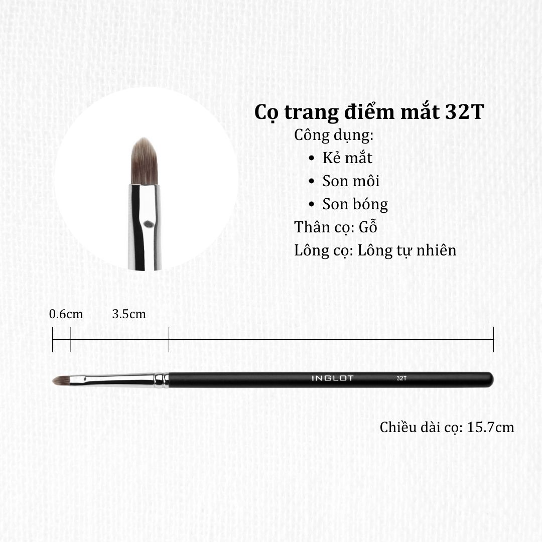 Cọ trang điểm mắt lông mềm mại makeup brush 32t inglot