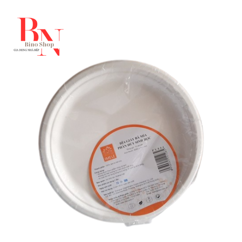 Dĩa giấy bả mía 26cm xấp 10 cái