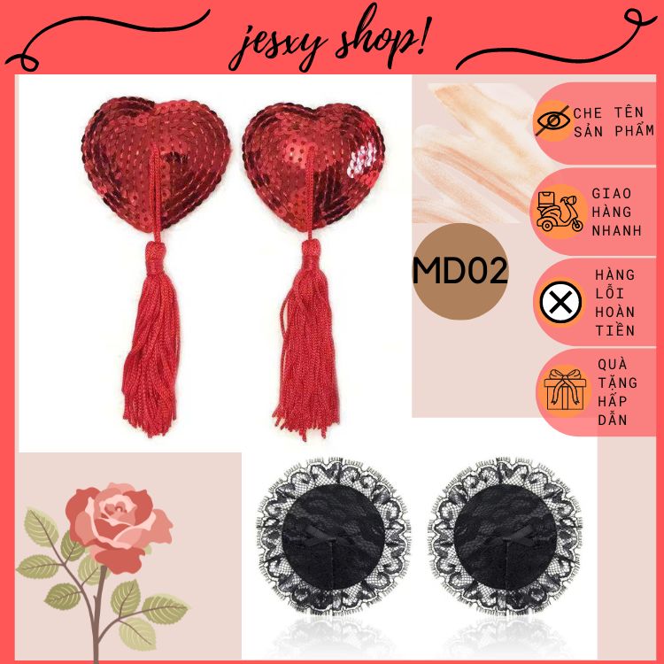 Miếng dán ng.ực, dán núm ng.ực pha ren, phụ kiện đồ s.exy cosplay MD02 Jesxy Shop