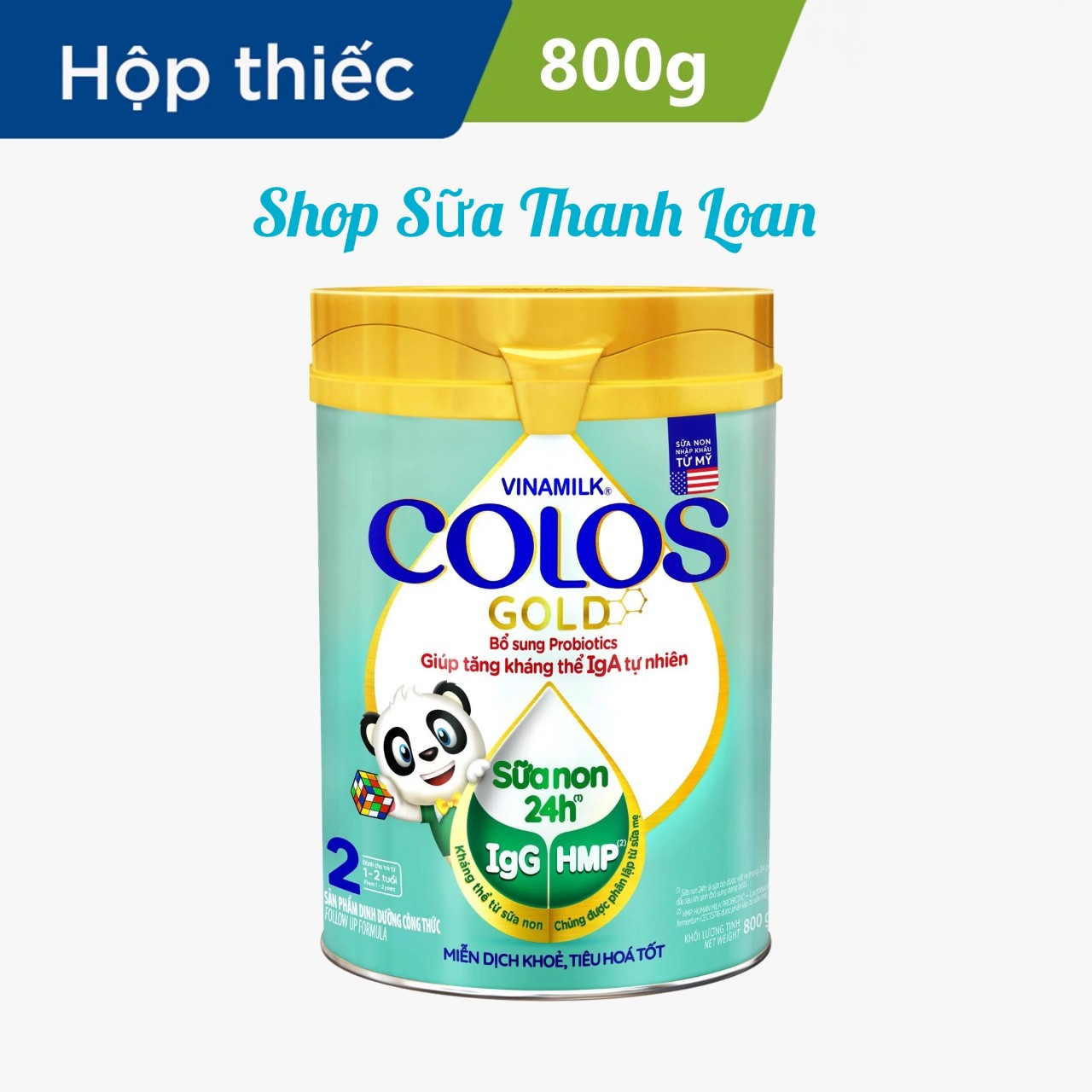 Sữa bột vinamilk sữa non 24h colosgold 2 800g .
