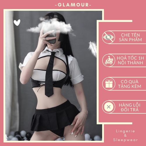 Đồ cosplay nữ cảnh sát sexy - bộ váy ngủ cosplay nữ cảnh sát gợi cảm glamour - dcp20