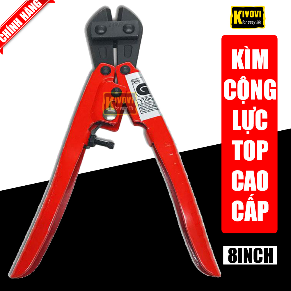 Kéo Cộng Lực TOP TPT-20020 8Inch Đài Loan Loại Tốt - Kìm Cắt Sắt, Kềm Cắt Thép Sắc Bén, Chịu Lực Tốt, Chống Ăn Mòn - Kivovi