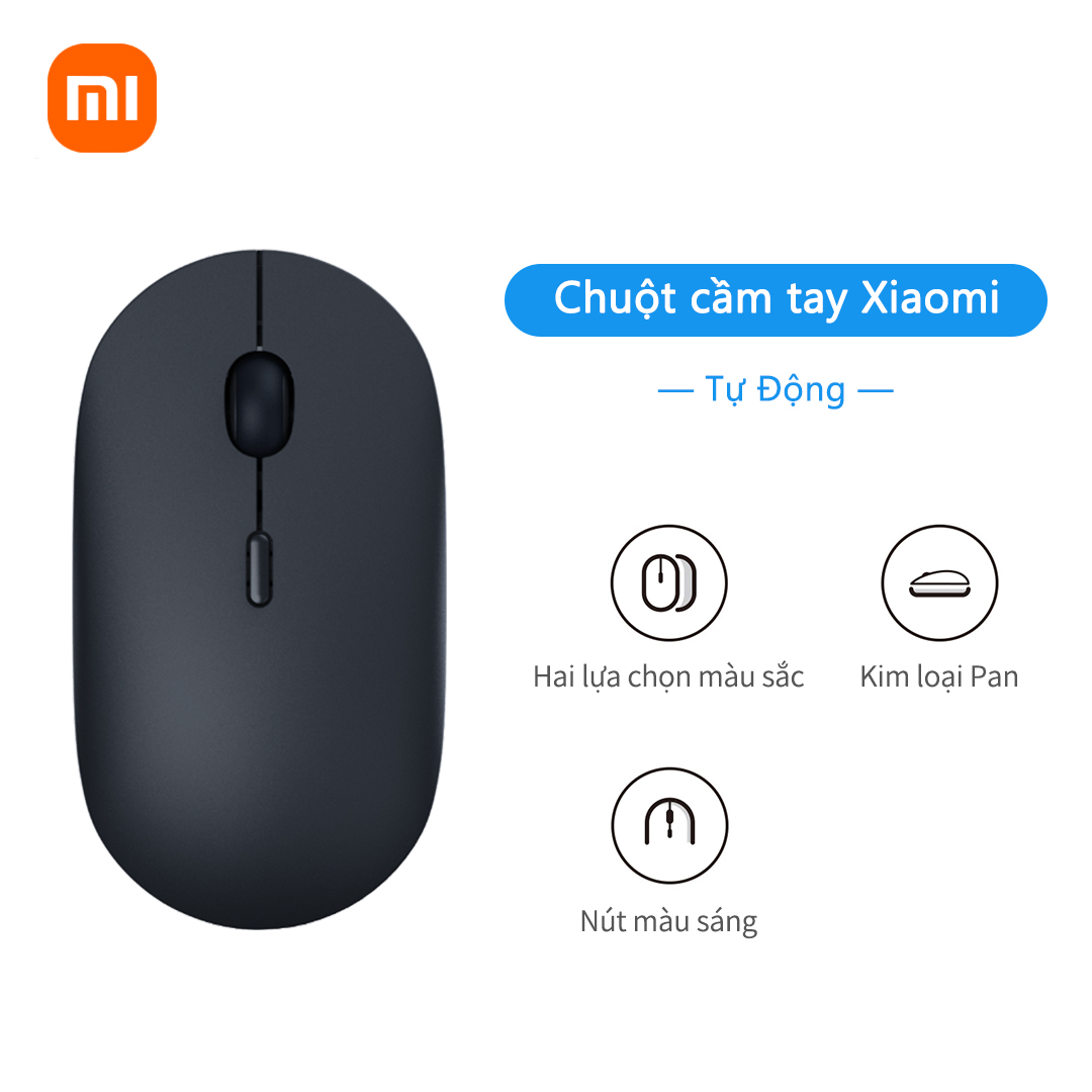 Chuột không dây Xiaomi 3 kim loại kết cấu 4 bánh răng DPI điều chỉnh 2.4G Bluetooth Dual Mode phím nhẹ Chuột di động cho máy tính xách tay mac