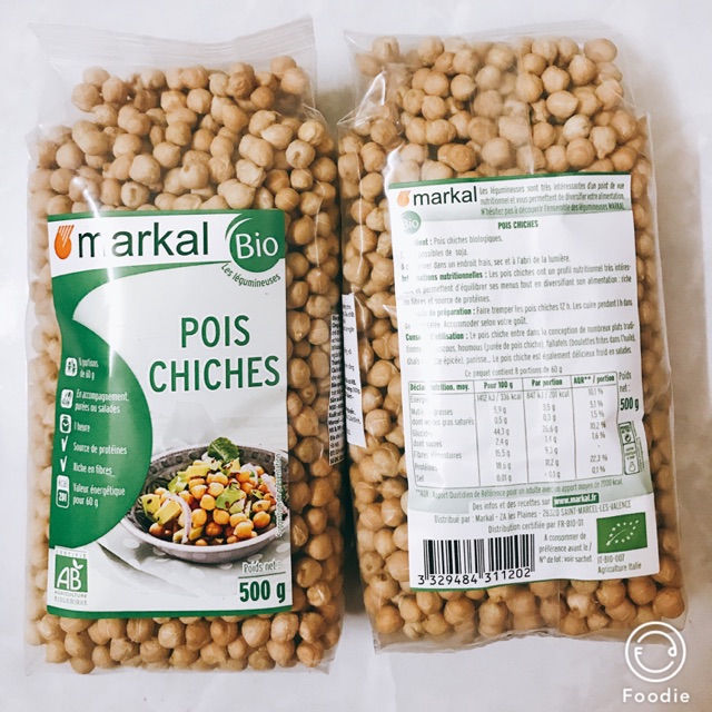Đậu gà hữu cơ Markal Pháp chia lẻ 100gr túi zip