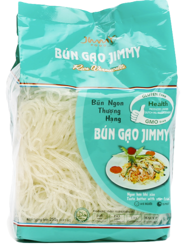 Bún Gạo Trắng - Bún Tươi Jimmy Food, 250g