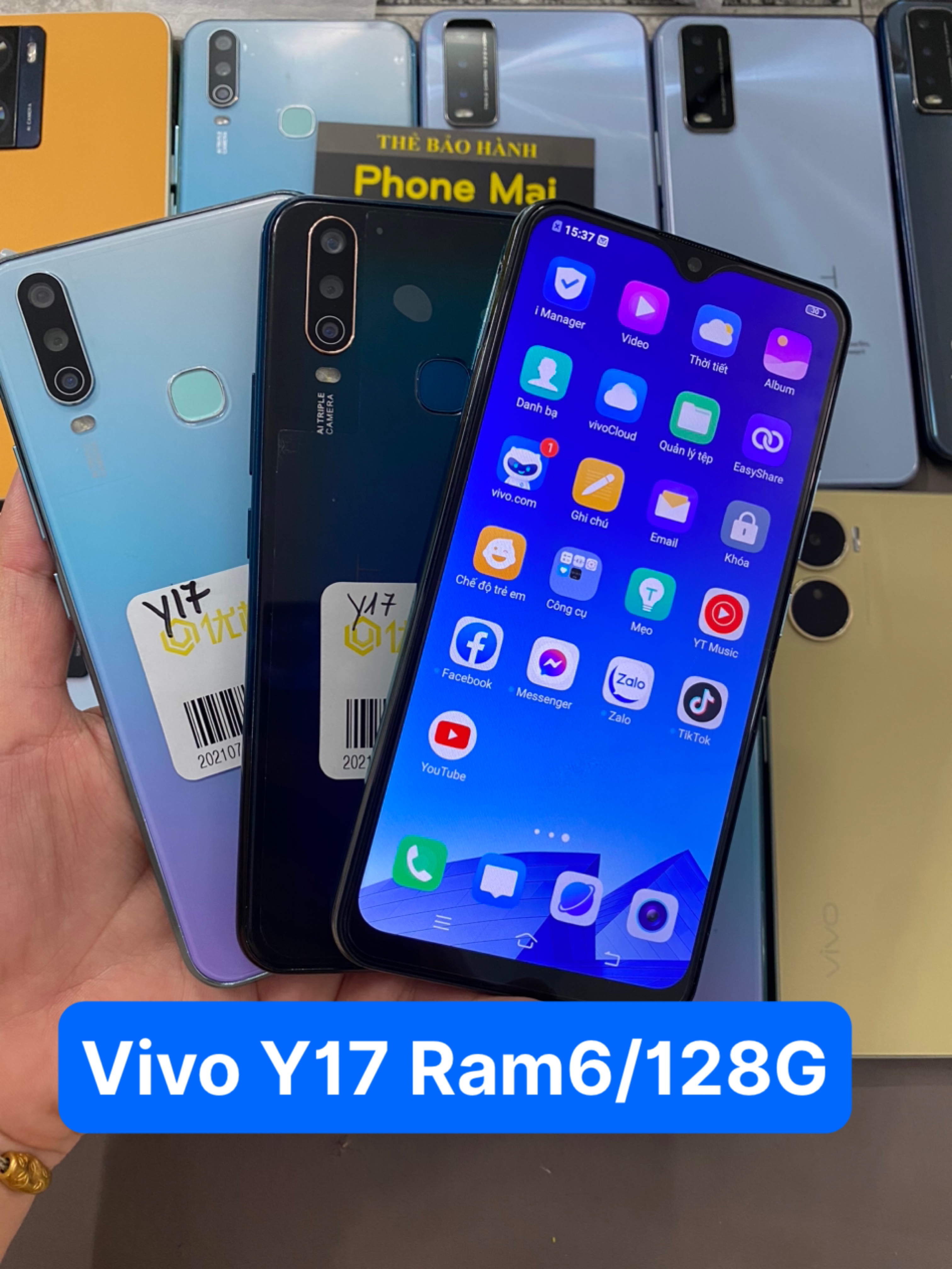 điện thoại Vivo Y17- 2Sim ram 8G 256G, Pin 5000mah, Camera sắc nét