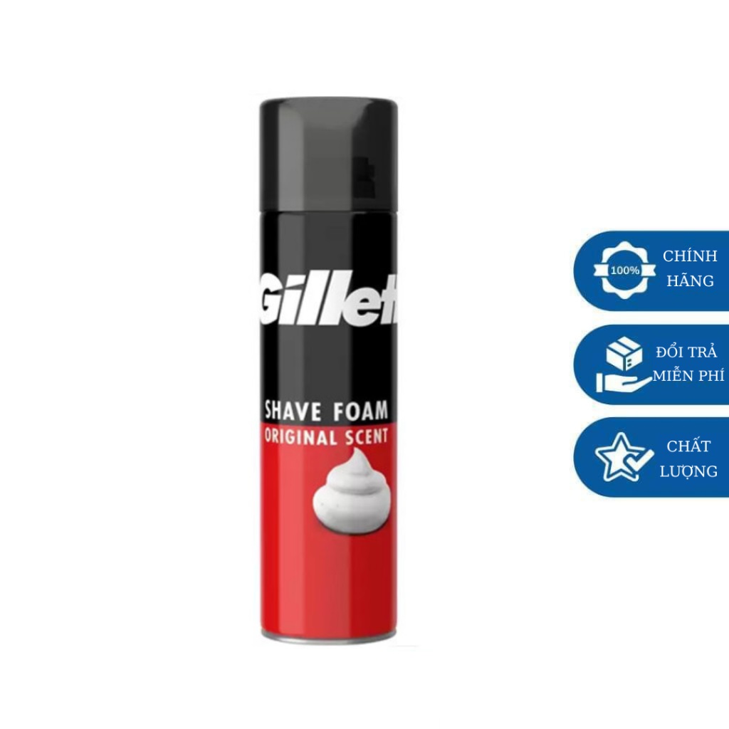 Bọt Cạo Râu Gillette Shave Foam 300ml - Bọt cạo râu Gillette 300ml cho nam giới hàng Pháp