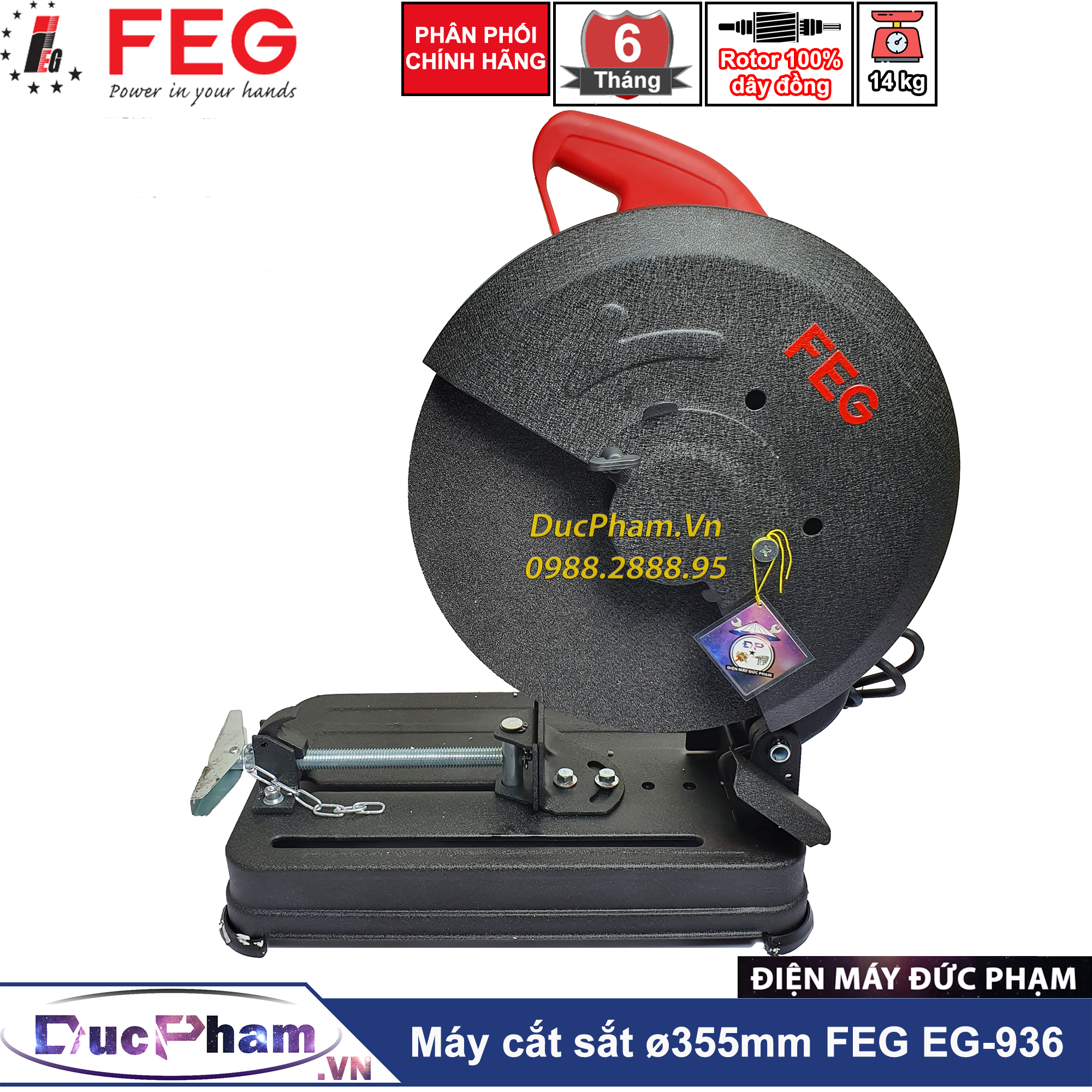 Máy cắt sắt bàn 355mm feg eg-936