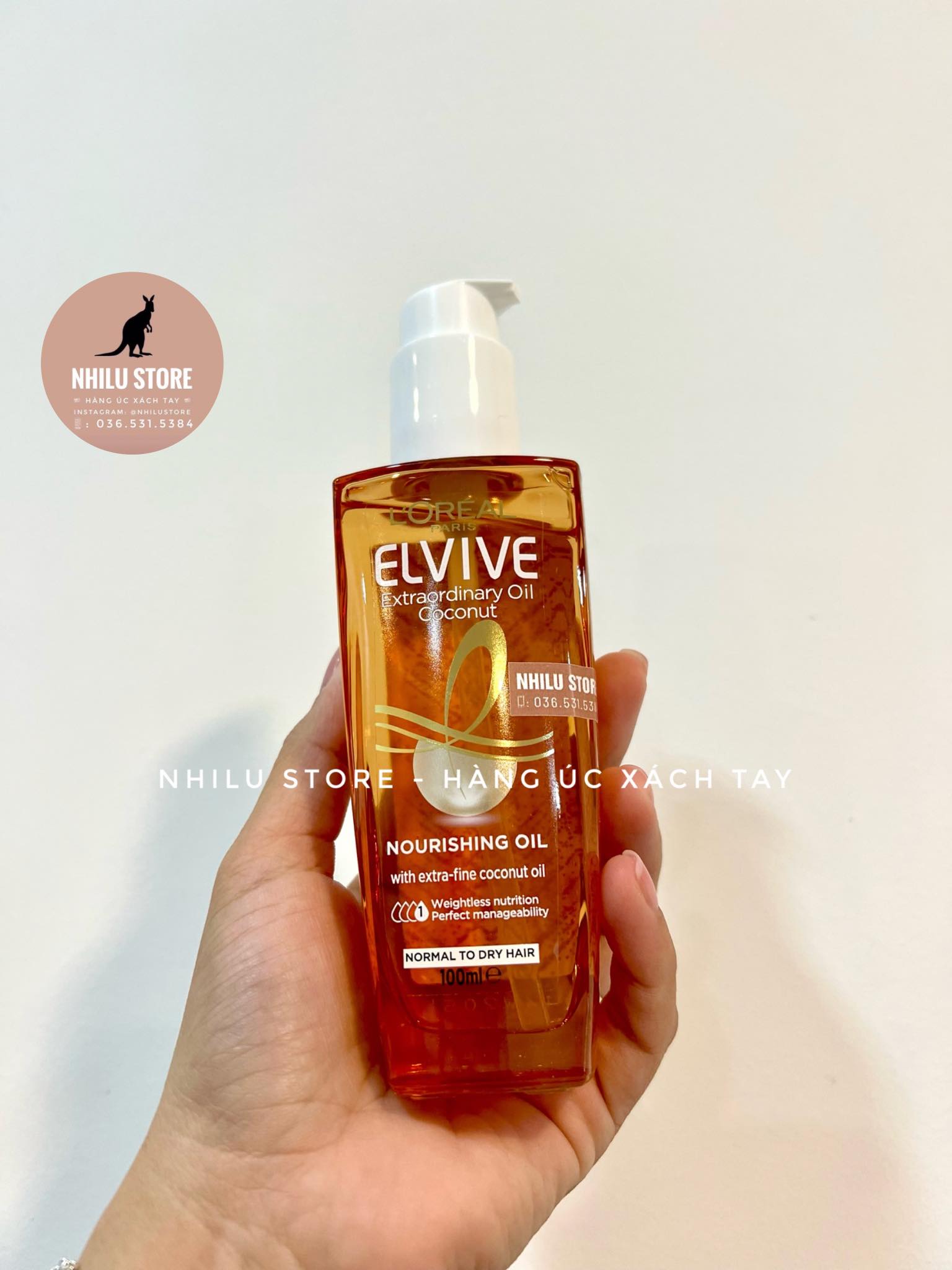 Dầu Dưỡng Tóc Bóng Mượt Vào Nếp Tinh Chất Dừa L’Oreal Elvive Extraordinary Coconut - 100ml