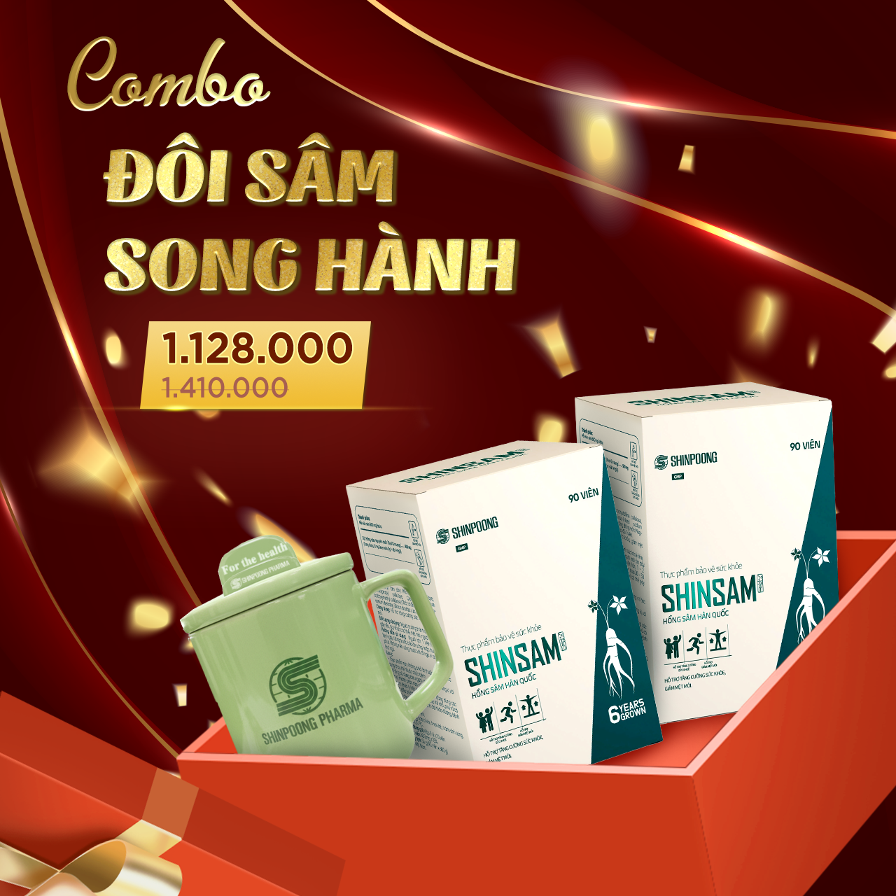 COMBO ĐÔI SÂM SONG HÀNH - Shinpoong Pharma