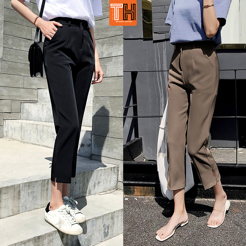 Quần tây lửng nữ cắt gấu đẹp cá tính