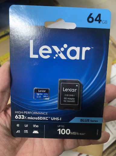 Thẻ nhớ 64gb lexar a1 633x u3 95mb/s lsdmi64gbbap633a