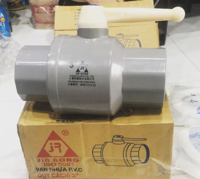 Van nhựa, khóa nhựa pvc jia rong phi 140 fb050- tay nhẹ- bh 12 tháng