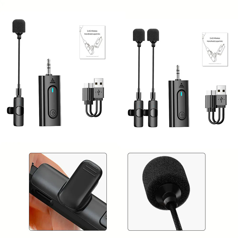 2.4G Không Dây Lavalier Microphone Tai Nghe Mic 30M Phạm Vi Cho Loa Bằng Giọng Nói Giảng Dạy Yoga Âm Thanh Di Động Video Phụ Kiện