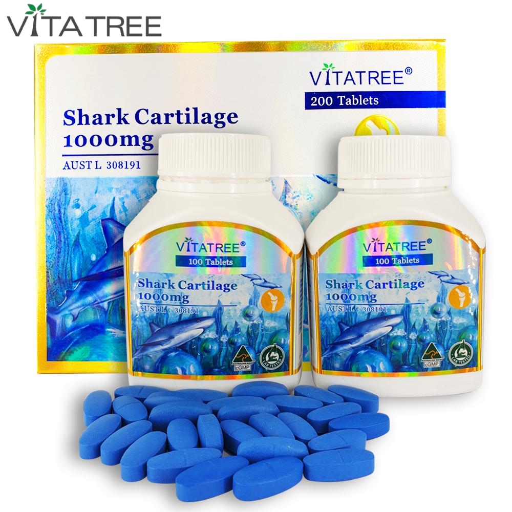 Viên Uống Tái Tạo Sụn Khớp Vi Cá Mập Vitatree Shark Cartilage 1000mg Hộp