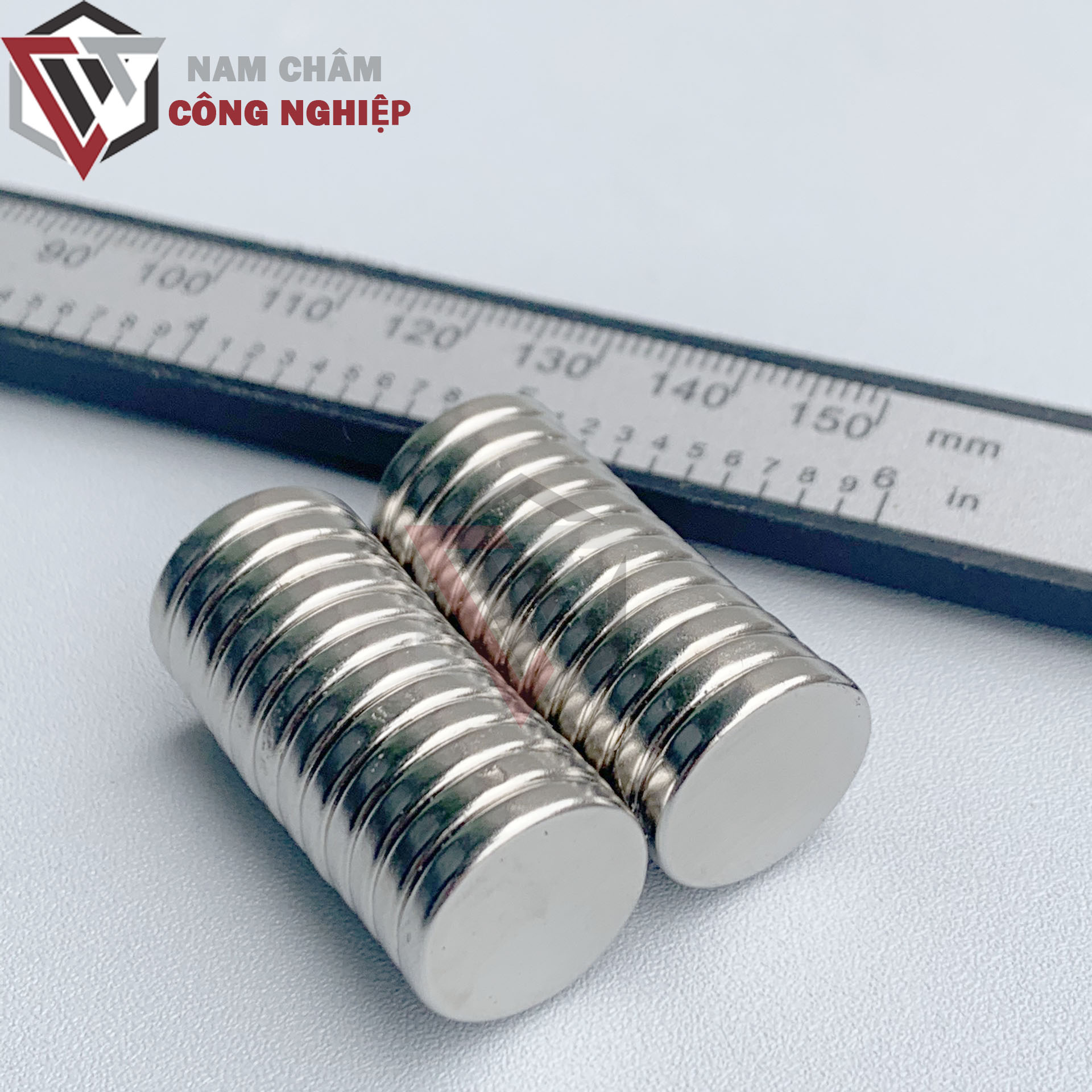 Nam châm tròn 15x3mm nam châm lực hút siêu mạnh