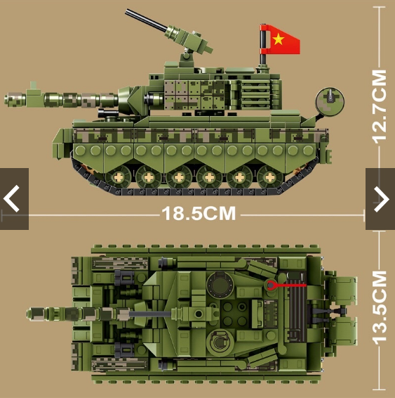 LEGO lắp rap xe tăng bọc thép việt nam Type main battle tank nhiều mẫu (chọn mẫu)