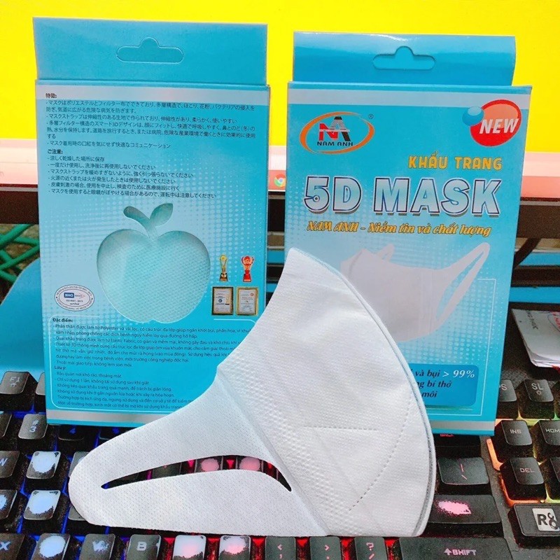 [HCM]Khẩu trang 5D Mask hộp 10 cái - Nam Anh.
