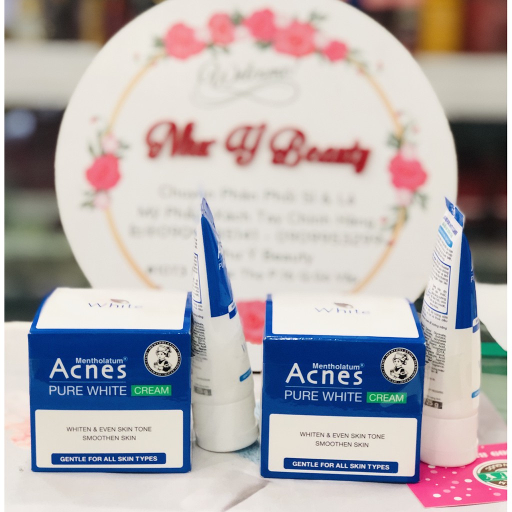 Kem dưỡng trắng acnes pure white cream tặng kèm srm trắng da Acnes Pure White, chất lượng sản phẩm tốt, đảm bảo an toàn và cam kết hàng đúng như mô tả