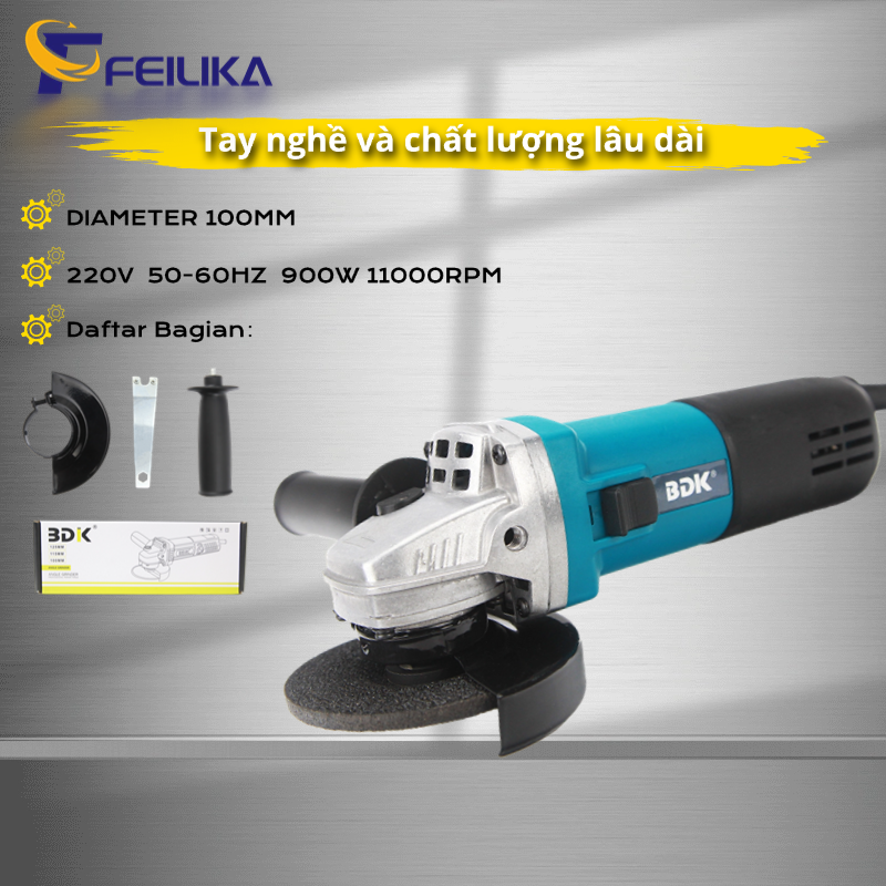 Máy Mài Góc Máy Cắt Cầm Tay BDK MMG-01B,Công Suất 900W Motor Đồng Công Tắc Thân Tiện Dụng