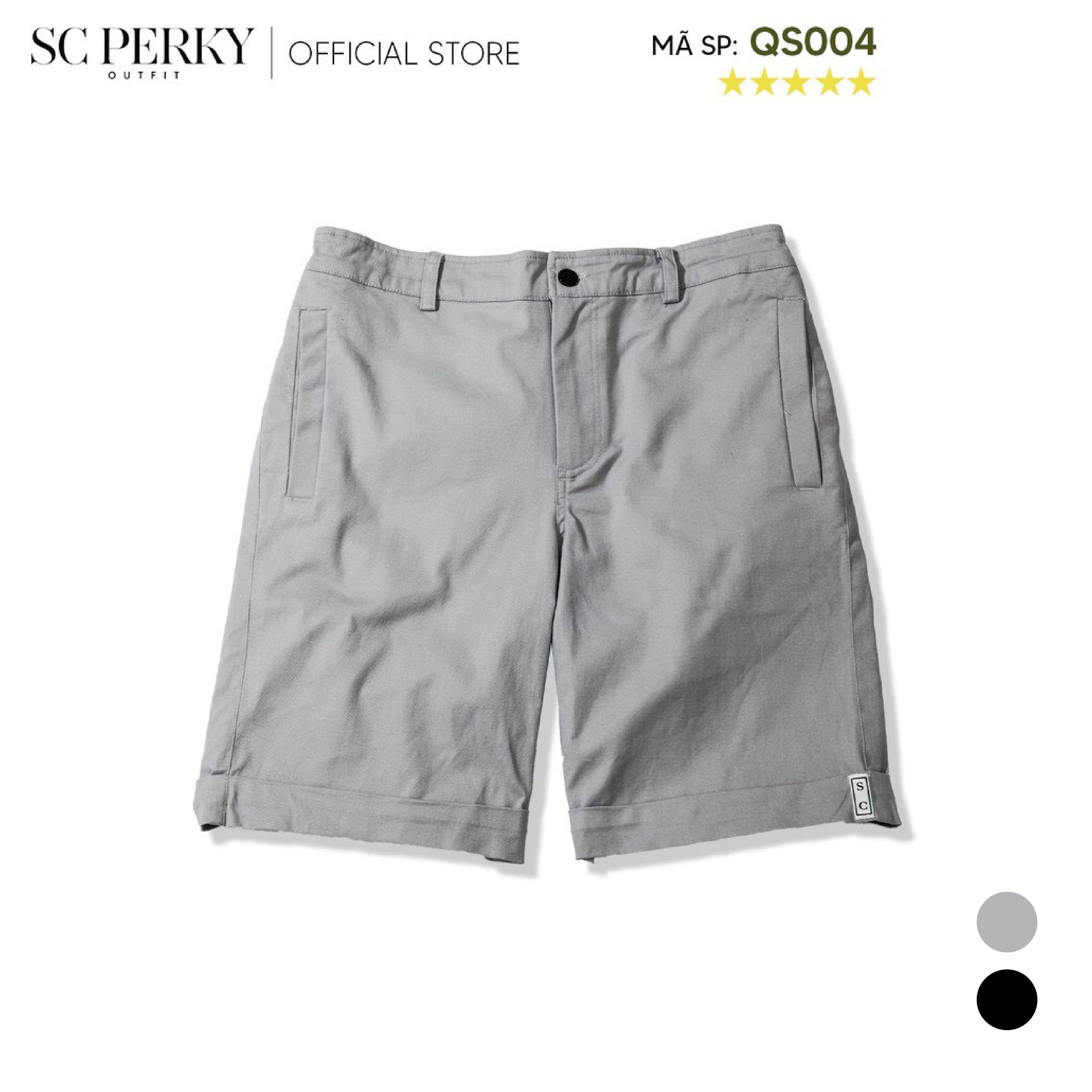 Quần short nam kaki SC Perky Outfit QS004 - Chất liệu kaki mềm mịn thấm hút mồ hôi thoải mái khi mặc