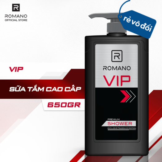 Sữa Tắm Nước Hoa Cao Cấp ROMANO VIP Prenium Shower-Platinum 650G