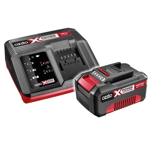 Bộ pin 18v lithium 4ah và sạc nhanh hiệu ozito pxbc-004 hàng mới 100% nhập khẩu australia