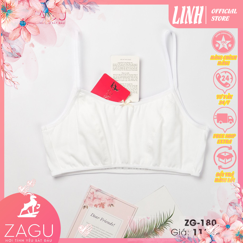 Áo lá học sinh, áo lót bé gái , cotton 4 chiều chính hãng zagu 1805