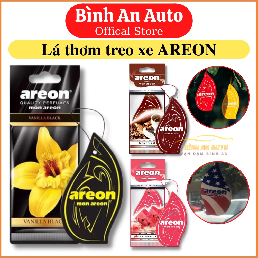 Lá Thơm Treo Xe Ô Tô - Lá Thơm Areon Khử Mùi Xe Siêu Thơm, Nhập khẩu Bulgaria Đạt Tiêu Chuẩn Châu Âu