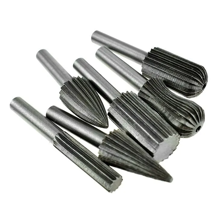 Bộ 6 mũi mài gỗ loại mịn - Dụng cụ làm lũa gốc cây cảnh - Mũi lũa bonsai cán 6mm