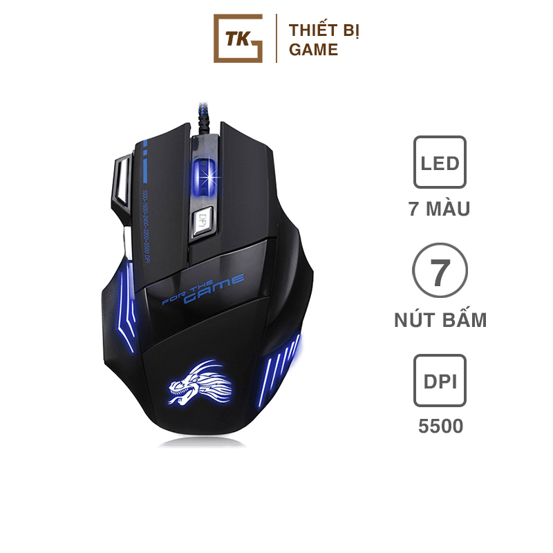 Chuột gaming X3 Led 7 màu, DPI 5500