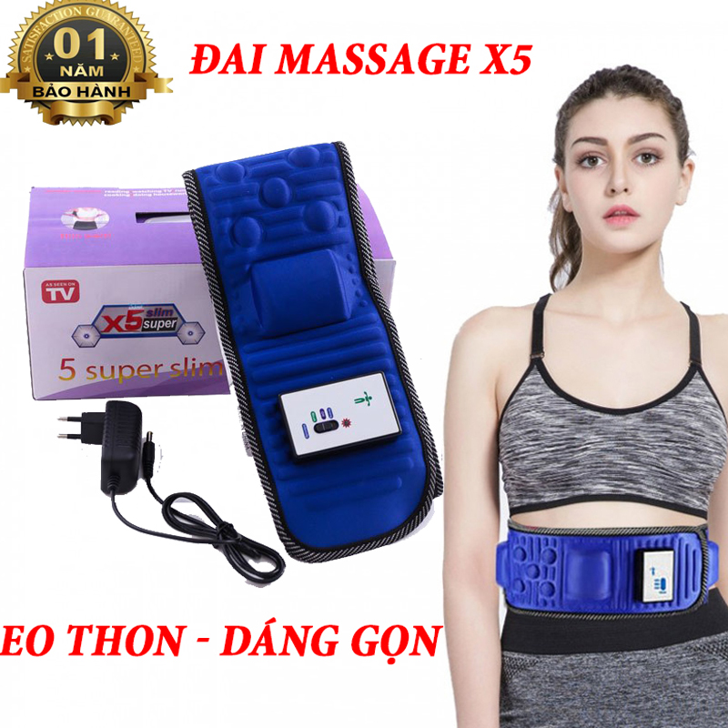 ĐAI MASSAGE X5 GIẢM MỠ (BỤNG EO ĐÙI) Đai Massage Giảm Mỡ Toàn Thân Thế Hệ Mới  Sử Dụng Sóng Siêu Hồng Ngoại Loại Bỏ 80% Mỡ Thừa Trong Cơ Thê Bảo Hành 12 Tháng Bởi SD SHOP