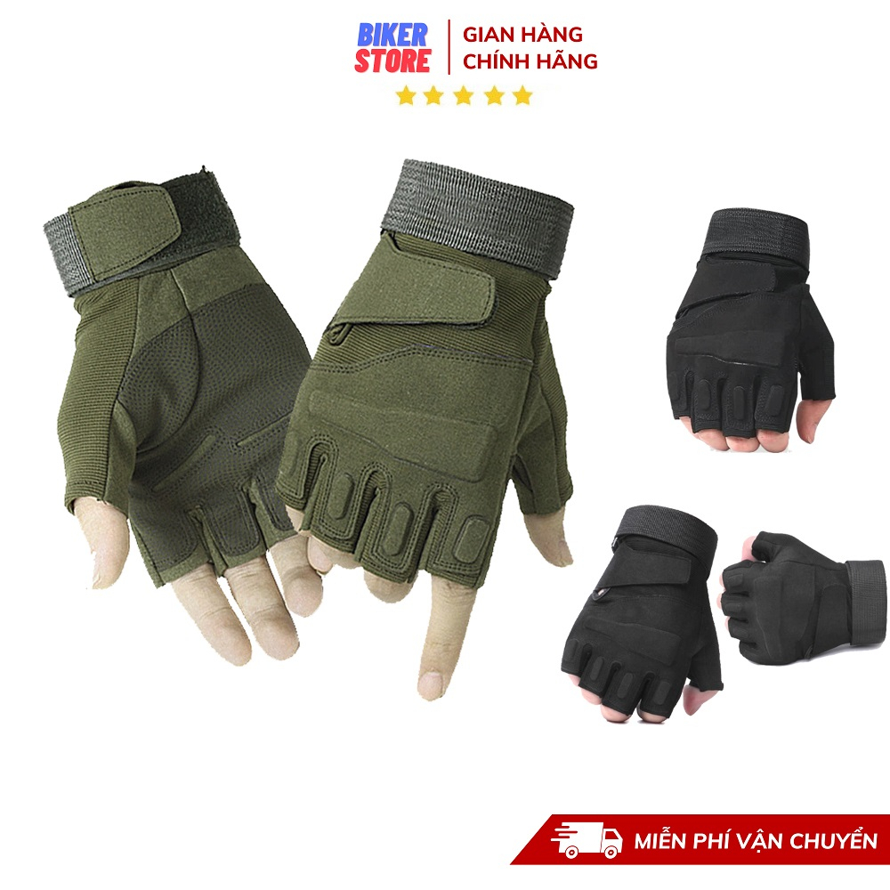 Găng Tay Xe Máy Đi Phượt Cao Cấp BLH - Ngón Cụt - DATECO STORE