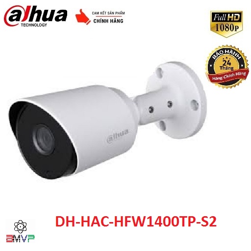 Camera dahua 4.0 mp dh-hac-hfw1400tp-s2 - thân trụ ngoài trời - hàng chính hãng