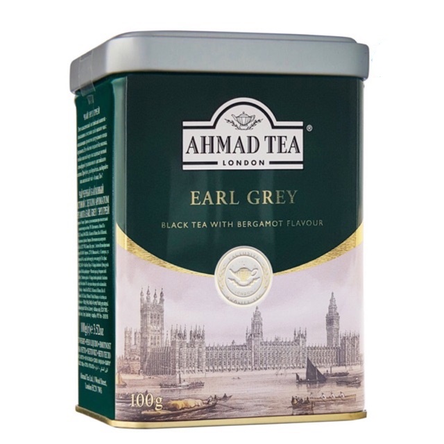 Bá Tước Anh Quốc" pha ấm hộp sắt 100g - Ahmad Earl Grey Tea 100g