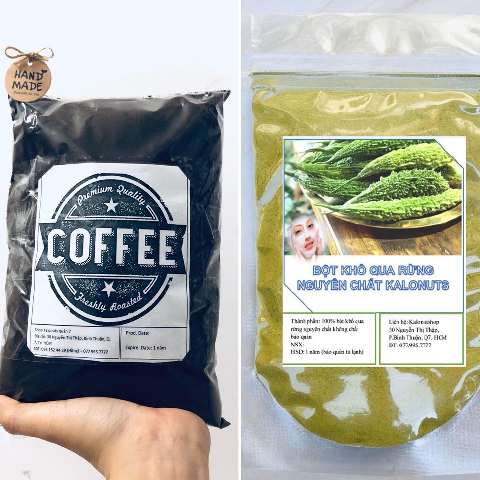 Combo Bột cà phê + bột khổ qua rừng (100gr/gói)