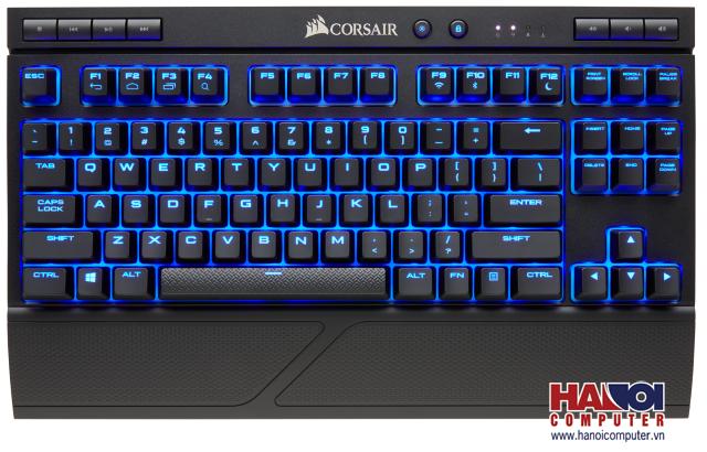 Keyboard Corsair K63 Wireless Mechanical Cherry MX Red - Blue Led