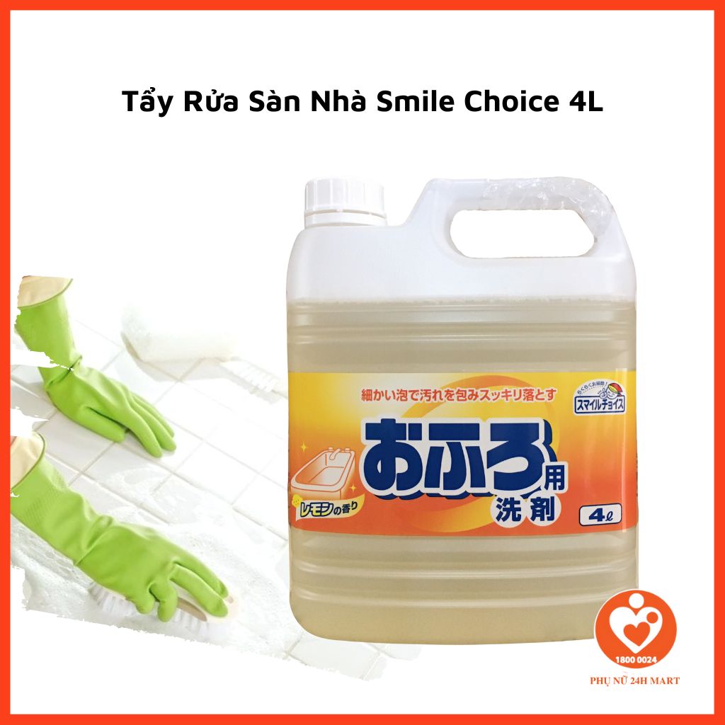 Nước lau sàn nước tẩy rửa sàn nhà smile choice 4l nhật bản