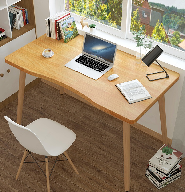 Bàn Học, Bàn Làm Việc, 80x73x40cm, Chân Bàn Gỗ Thông, Mặt Bàn Chống Trầy Xước Cao Cấp