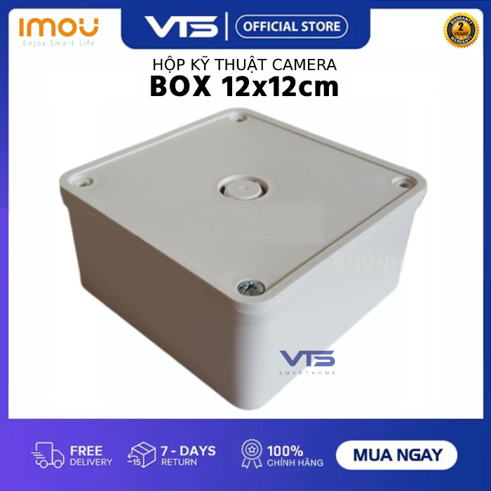 Hộp 12x12, hộp kỹ thuật điện bảo vệ nguồn camera - chất liệu abs cao cấp - vts smarthome