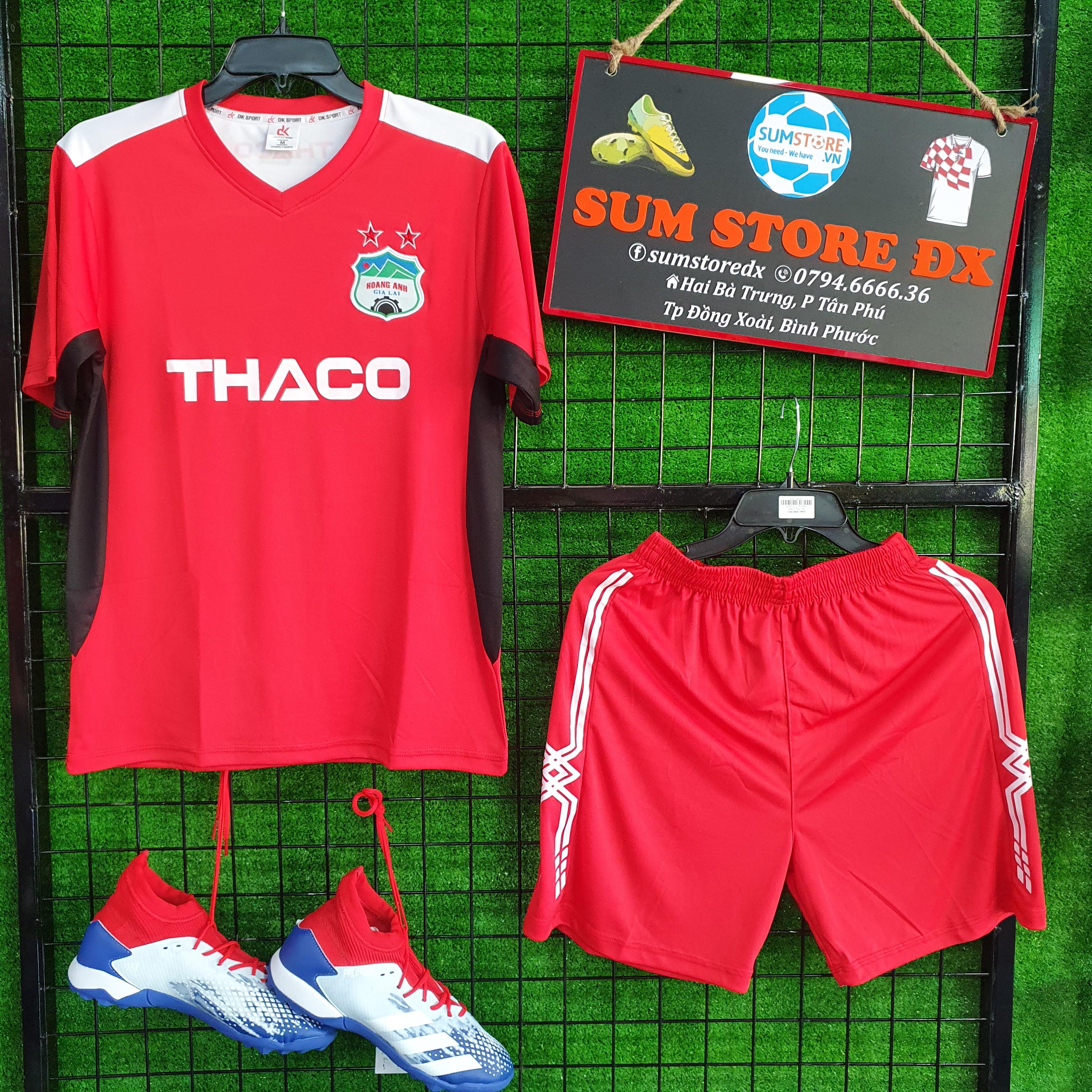 Áo Bóng Đá  - Đồ Đá Banh HAGL Đỏ Cực Chất Vải Thun Lạnh Cao Cấp (Có Kèm Hình Thật)