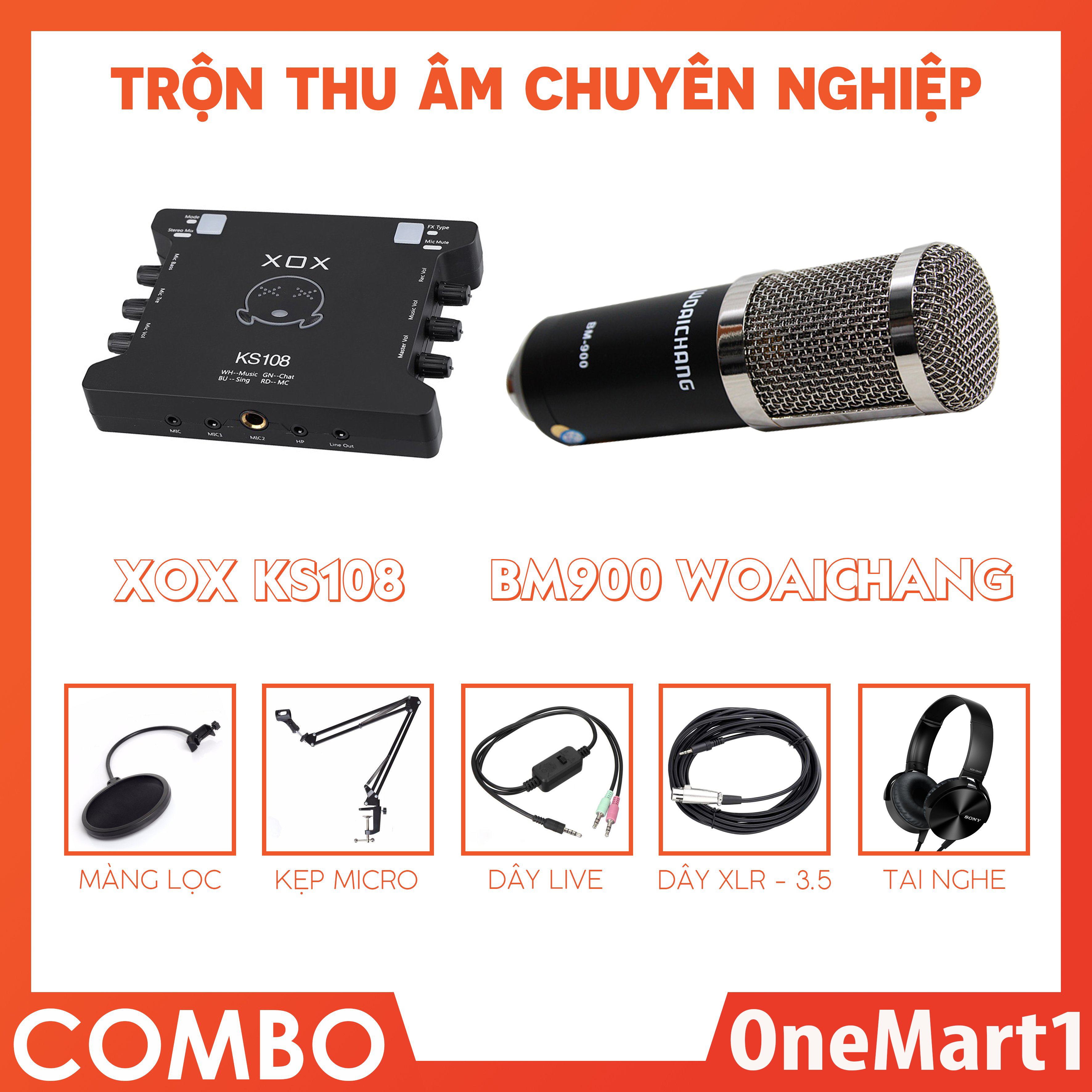 Trọn Bộ  Thu Âm Sound-Card Xox Ks108 | K10 Bản Quốc Tế + Micro BM900 Live Stream Oneline Tại Nhà Bộ Combo Mic  Tế Có Autotun Livestream Hát Karaoke Card KS108 Bản Quốc Tế Thu Âm Chuyên Nghiệp, Chuẩn Phòng Thu, TẶNG Tai 450 Chân Màng