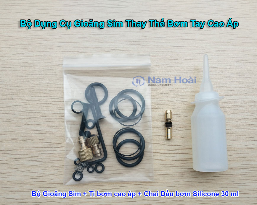 Bộ ron sim thay thế bơm tay cao áp gioăng cao su sửa bơm cao áp