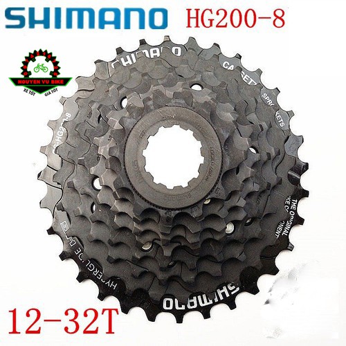 Líp thả 8 tầng Shimano HG200-8 Chính hãng, Líp thả 8, Líp Shimano - NGUYEN VU BIKE